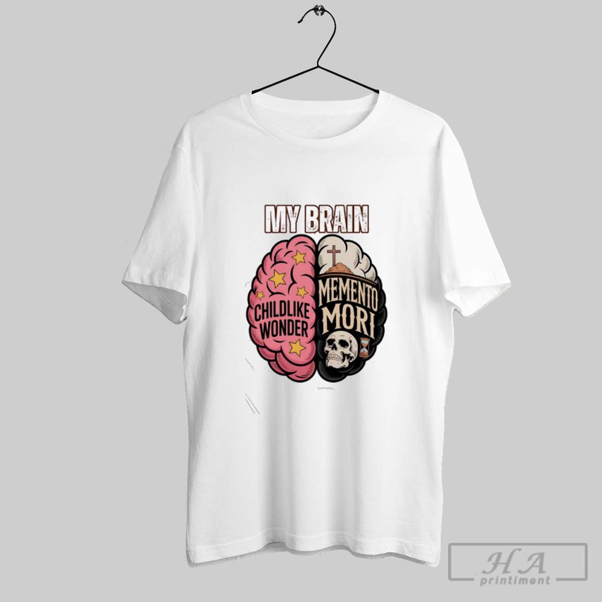Official My Brain Childlike Wonder Memento Mori Skull Star - clothing by TeeHivey.com