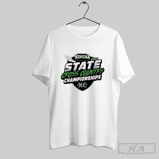 Official Ndhsaa State Cross Country Championships State Meet Logo 2025 T Shirt Hoodie Sweater Long