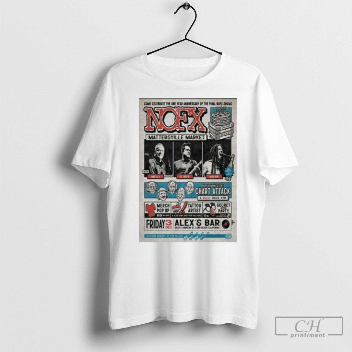 Official Nofx 10 3 2025 Alexs Bar In St Long Beach Ca Poster Shirt Sweater