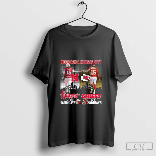 Official Nebraska Cornhuskers On Saturdays Kansas City Chiefs On Sundays - clothing by TeeHivey.com