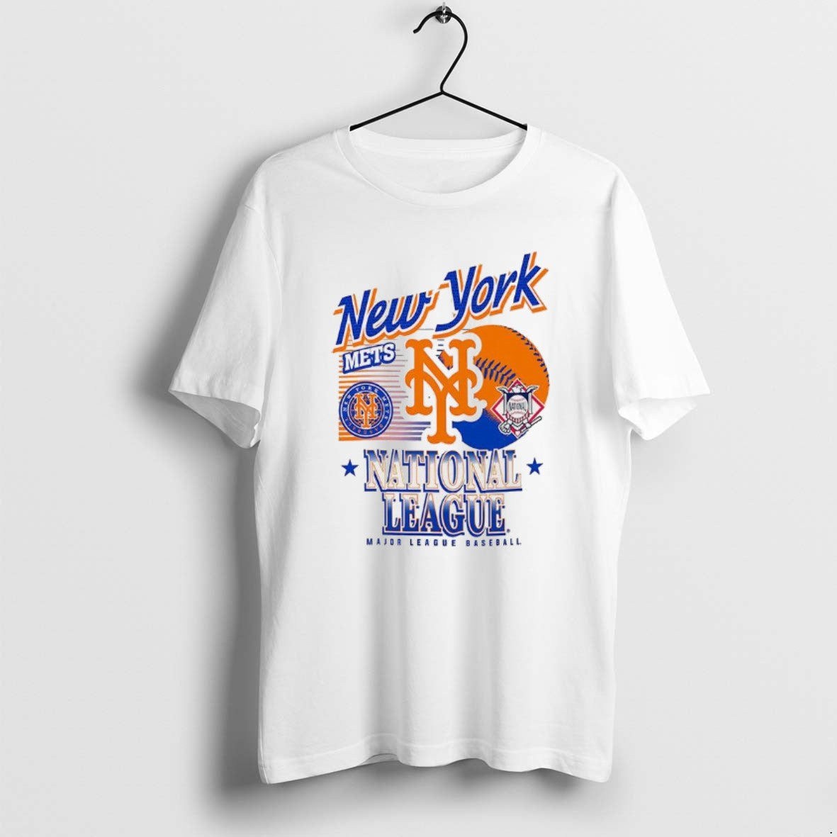 Official New York Mets Mlb American National League Logo Ball Retro - clothing by TeeHivey.com
