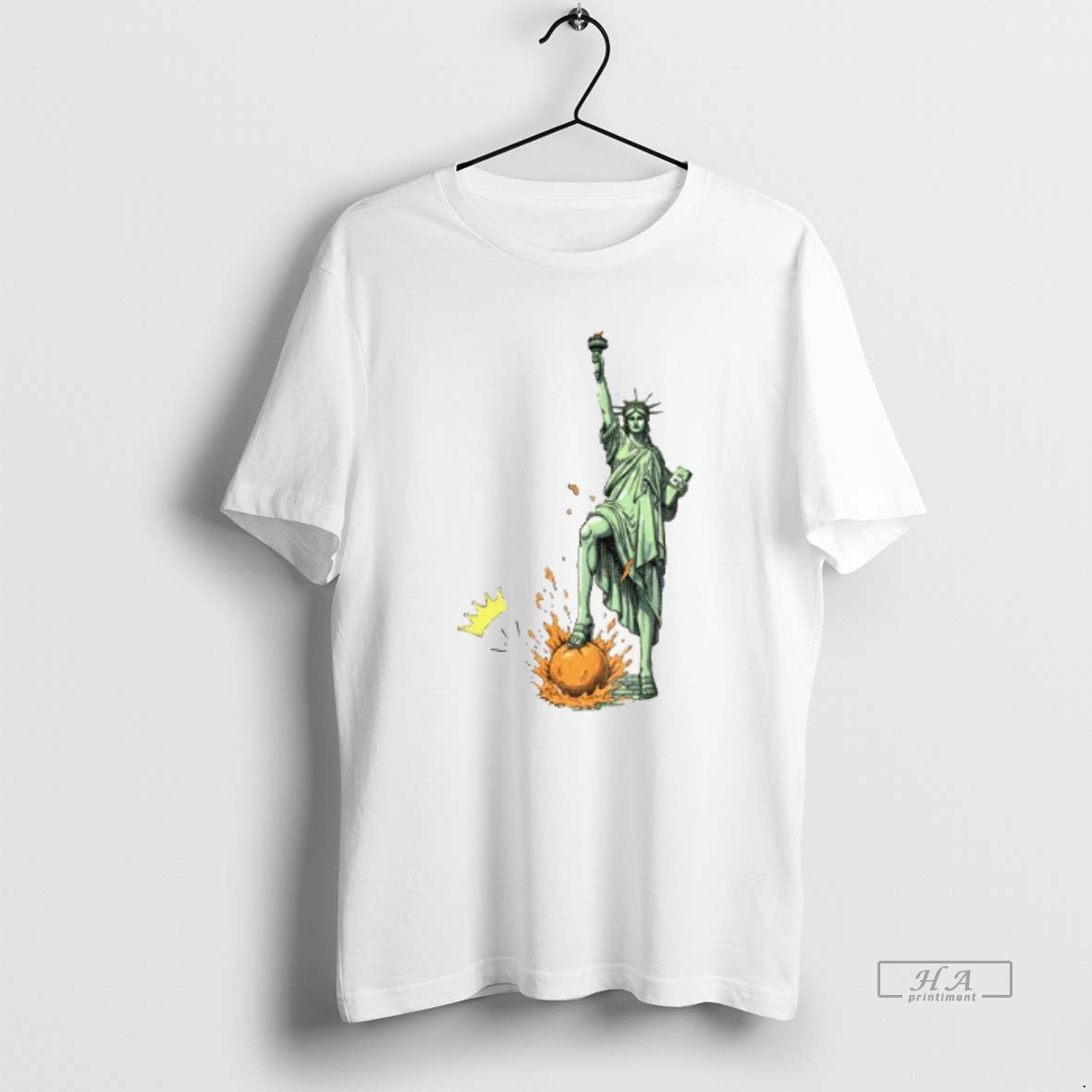 Official No Kings In America Statue Of Liberty Over Orange Anti Trump Vintage - clothing by TeeHivey.com