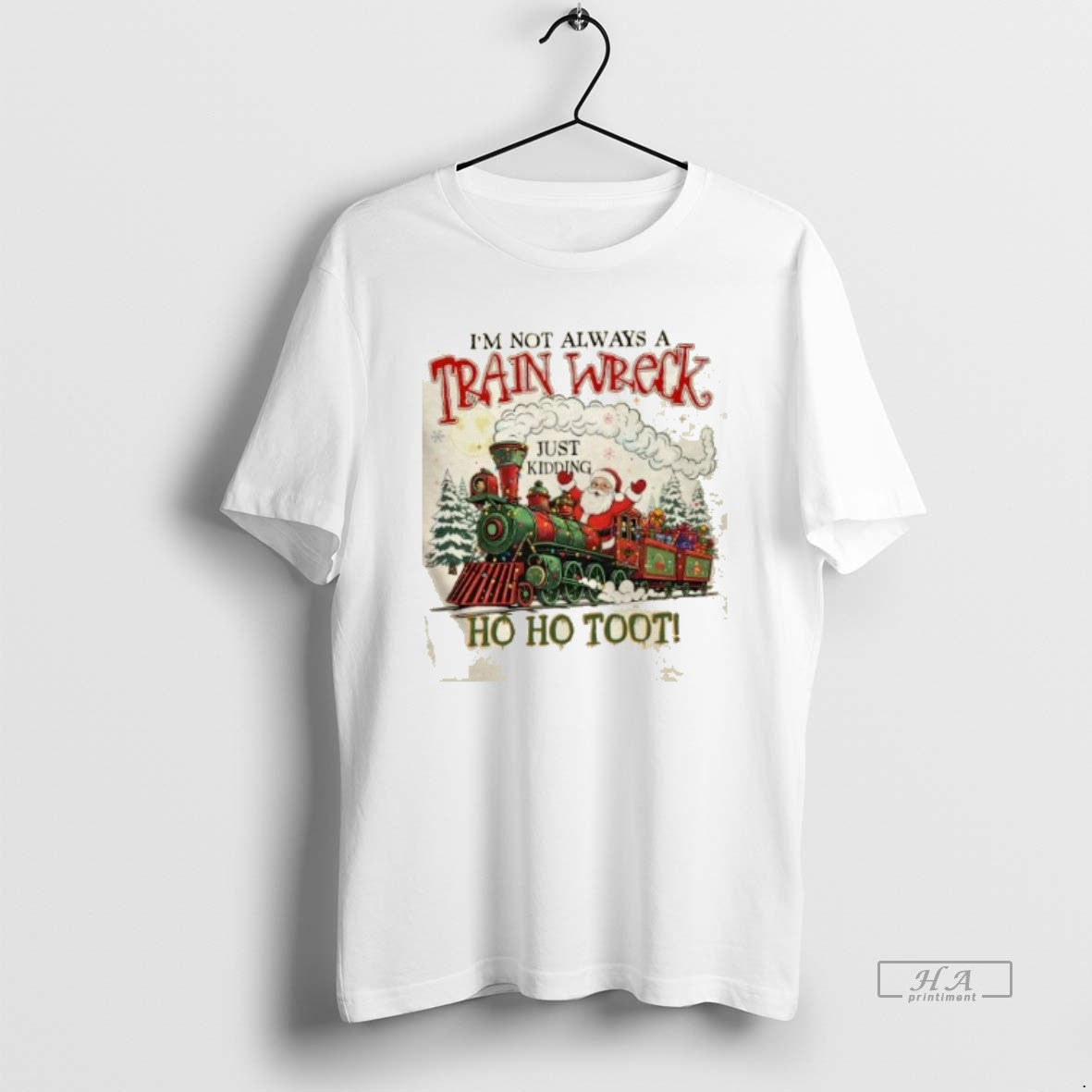 Official Not Always A Train Wreck Christmas Funny Santa - clothing by TeeHivey.com