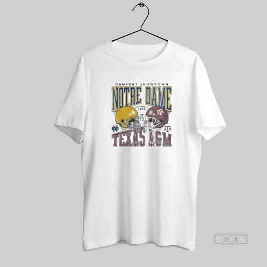 Official Notre Dame Fighting Irish Vs Texas Am Aggies Gameday Showdown - clothing by TeeHivey.com