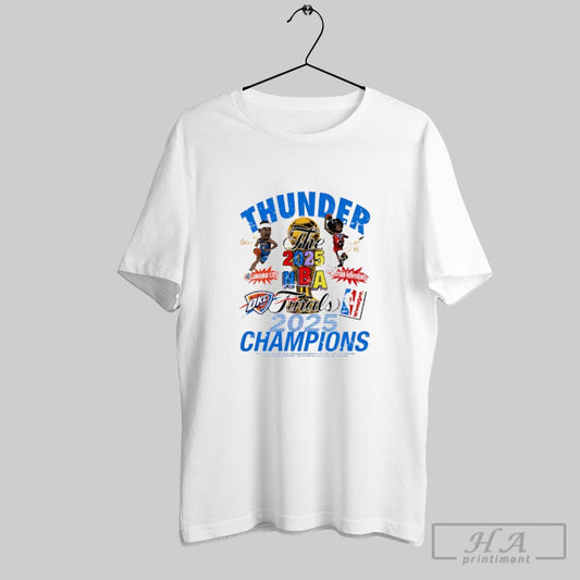 Official Okc Thunder Western Conference 2025 Nba Finals Champions Signatures - clothing by TeeHivey.com