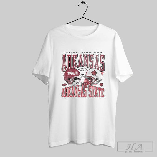 Official Official Arkansas Razorbacks Vs Arkansas State Red Wolves 2025 Game Day Showdown Sweater Tee