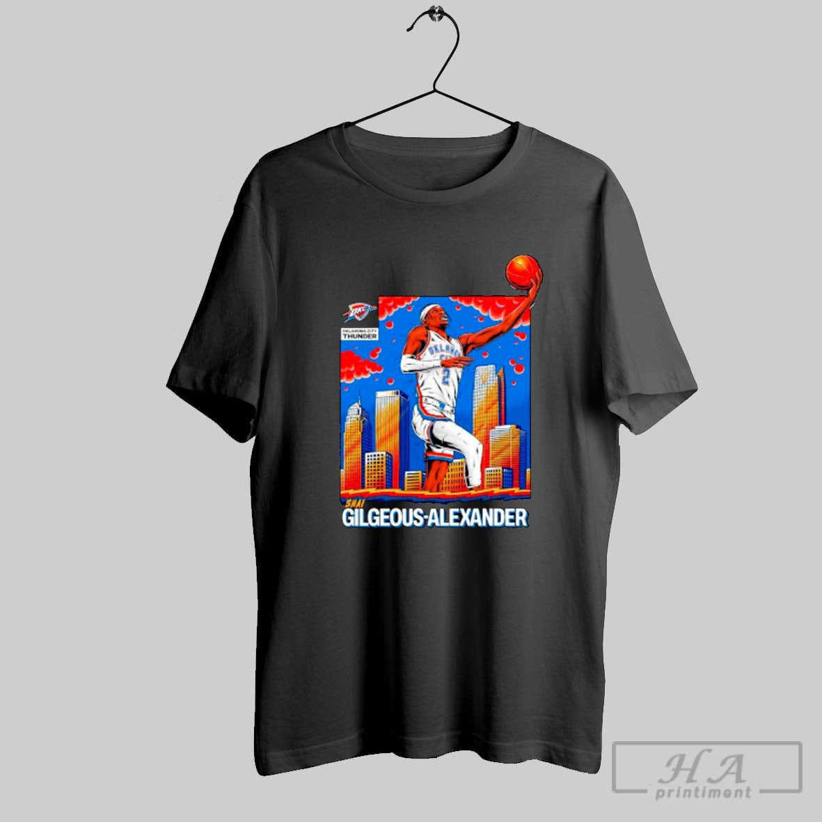 Official Oklahoma City Thunder Shai Gilgeous Alexander Skyline - clothing by TeeHivey.com