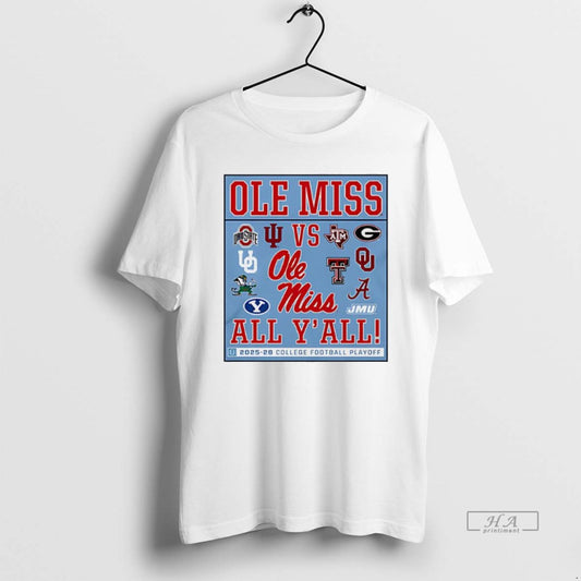 Official Ole Miss Vs All Yall 2025 2026 Cfp Logo - clothing by TeeHivey.com