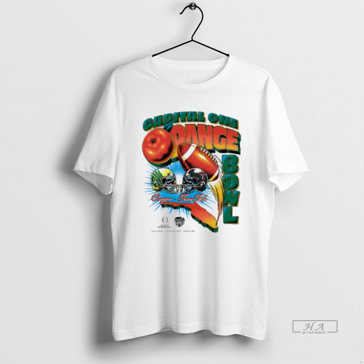 Official Oregon Vs Texas Tech Capital One Orange Bowl 2026 Vintage Matchup - clothing by TeeHivey.com