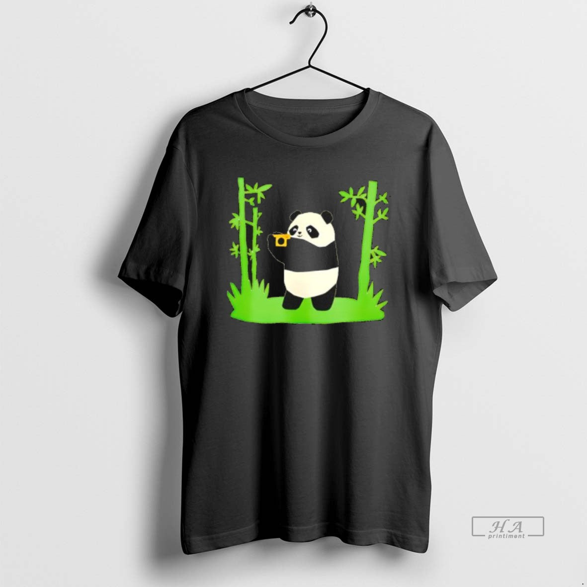 Official Panda Holding The Camera Cartoon Black - clothing by TeeHivey.com