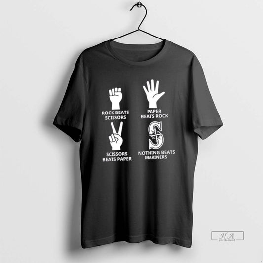Official Paper Beats Rock Seattle Mariners Seize The Moment 2 Sided - clothing by TeeHivey.com