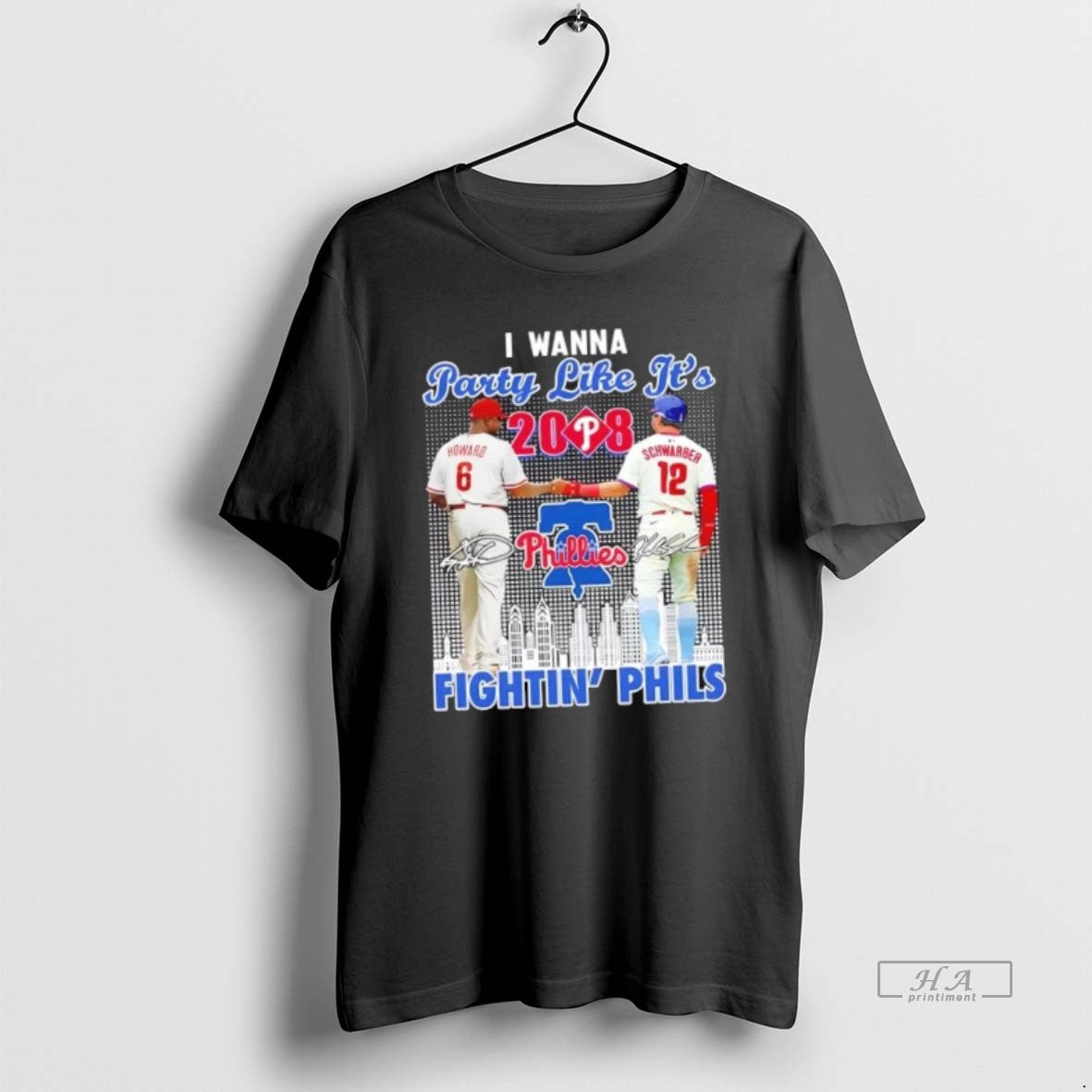 Official Party Like Its 2008 Philadelphia Phillies Howard X Schwarber Fightin Phils Skyline - clothing by TeeHivey.com