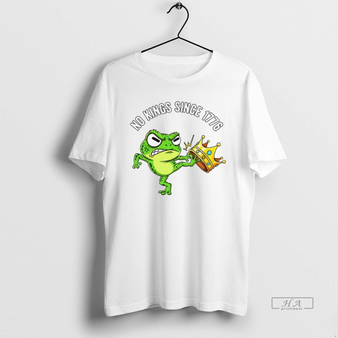 Official Patriotic Frog No Kings Since 1776 American Independence - clothing by TeeHivey.com