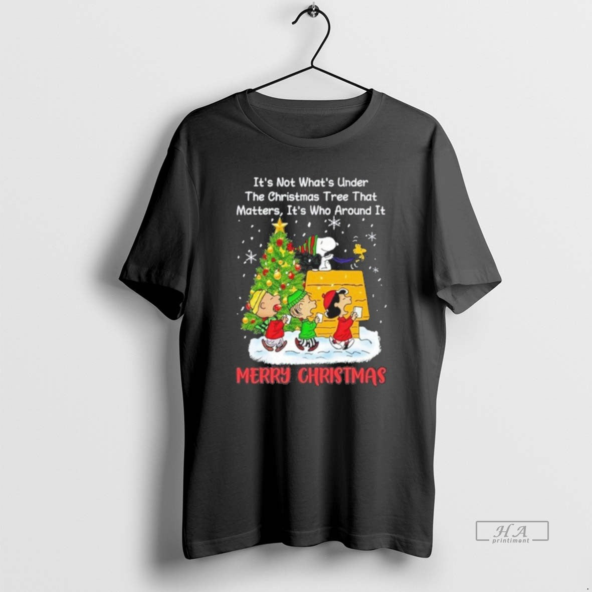 Official Peanuts Its Not Whats Under The Christmas Tree That Matters Its Who Around It - clothing by TeeHivey.com