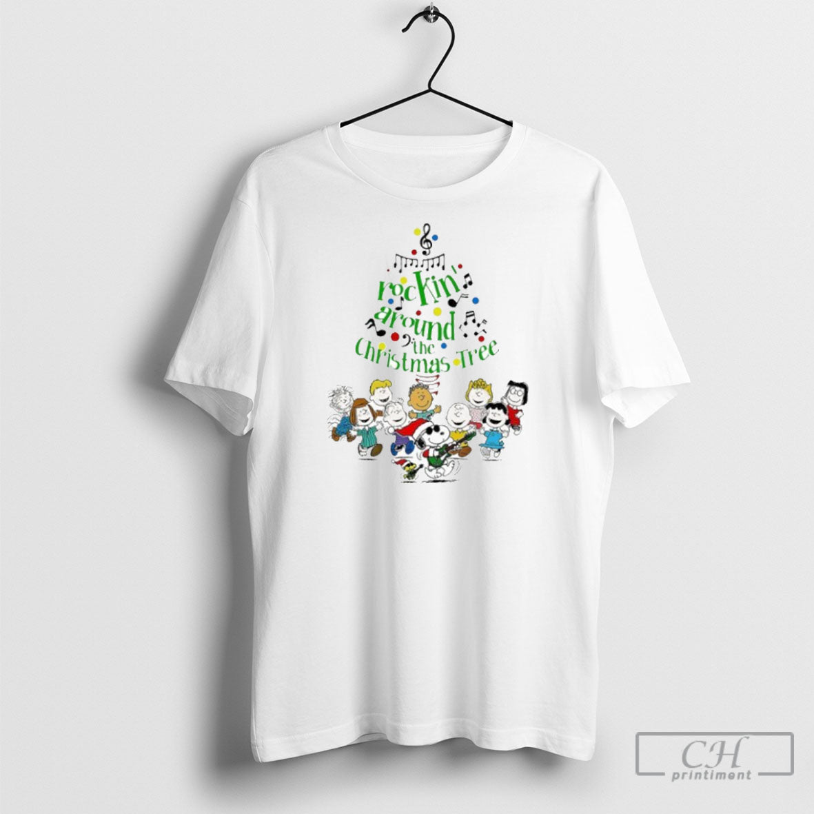Official Peanuts Rockin Around The Christmas Tree Shirt Sweater