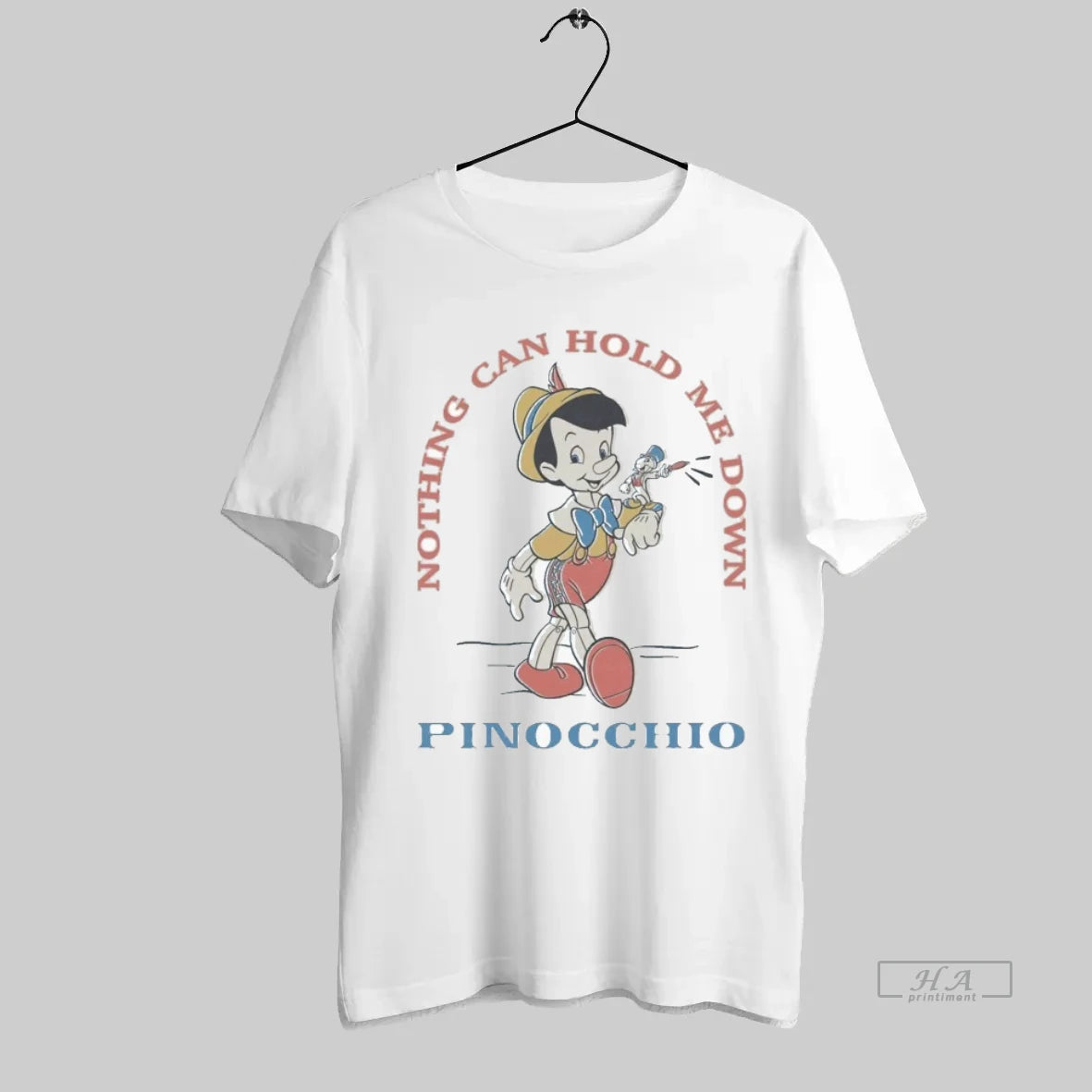 Official Pinocchio And Jiminy Cricket Nothing Can Hold Me Down 85th Anniversary - clothing by TeeHivey.com