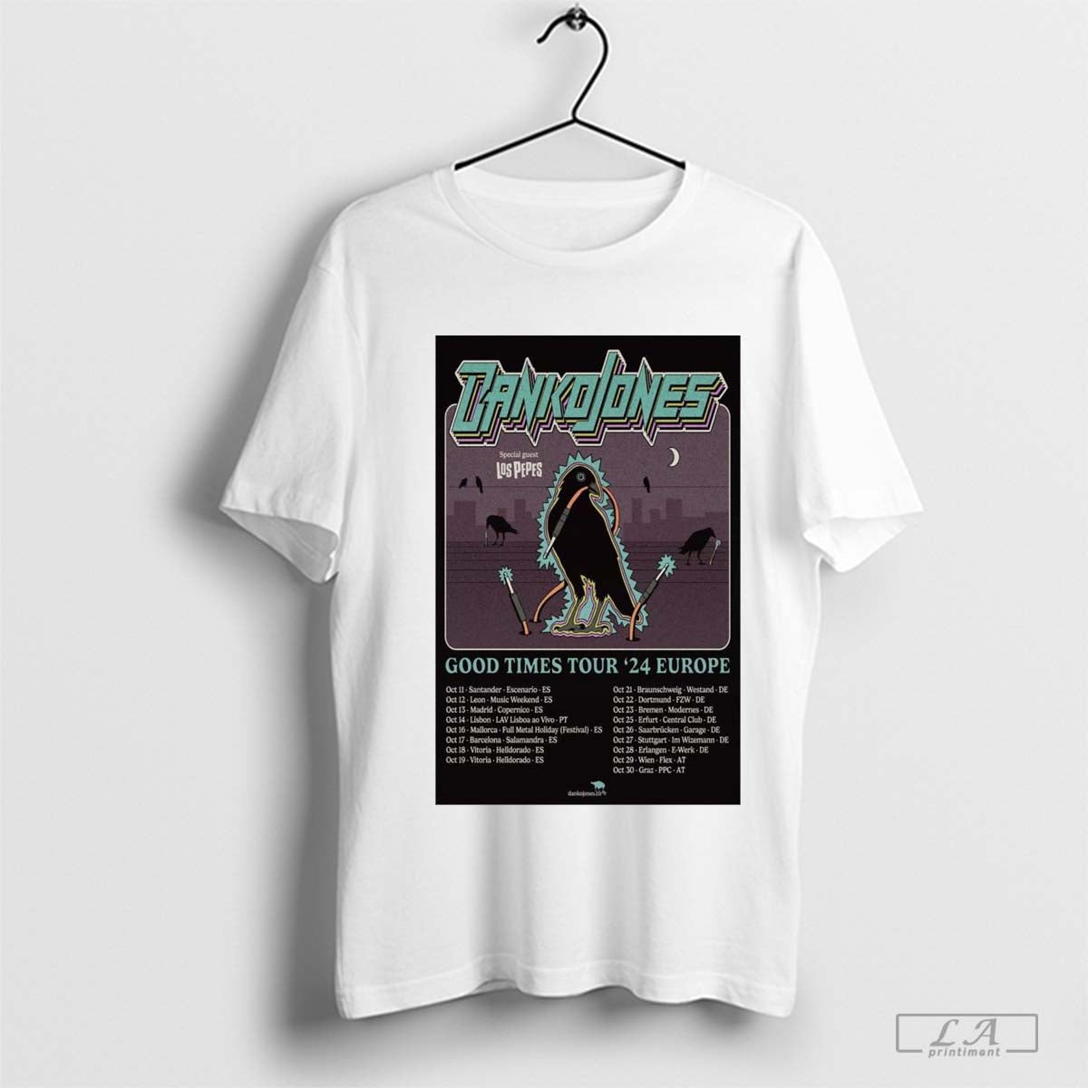 Poster Danko Jones Good Time Tour 2024 Europe Special Guest Los Peres - clothing by TeeHivey.com