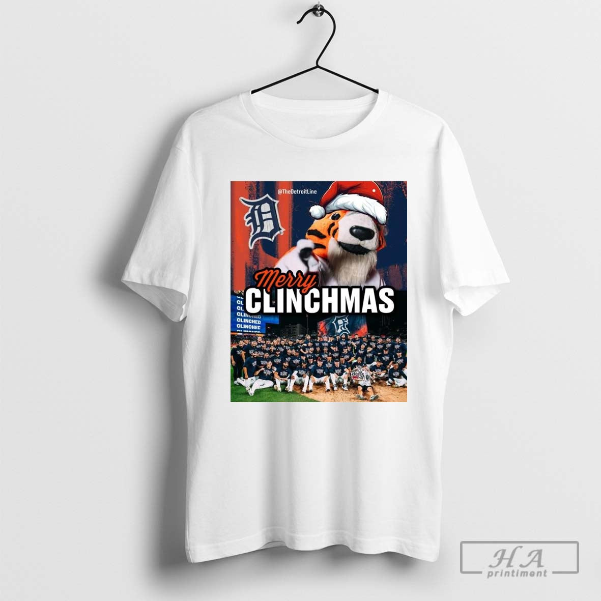 Official Poster Detroit Tigers October Baseball Is Back For The Tigers Merry Clinchmas - clothing by TeeHivey.com