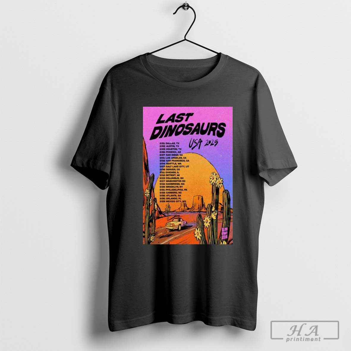 Official Poster Last Dinosaurs Usa Tour 2025 - clothing by TeeHivey.com