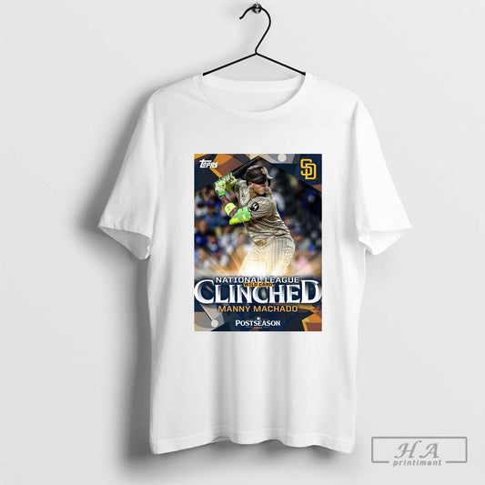 Official Poster San Diego Padres Manny Machado National League Wild Card Clinched Postseason Mlb 2024