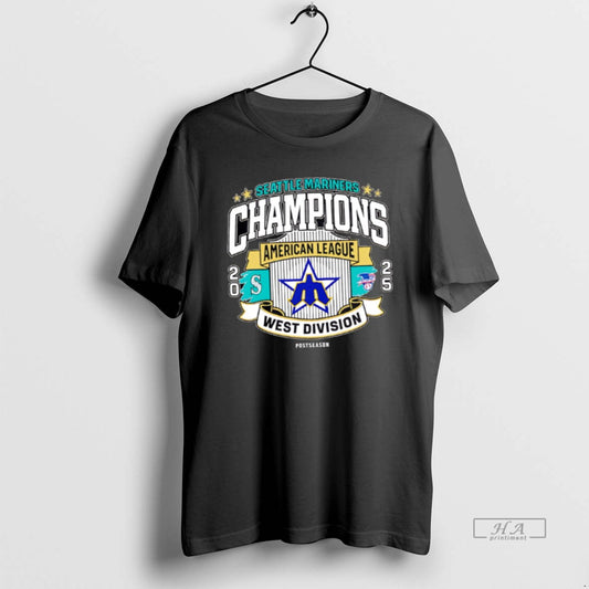Official Premium Mariners Al West Division Champions 2025 Vintage - clothing by TeeHivey.com