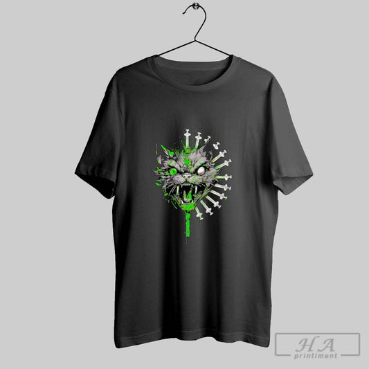 Official Re Animator Mad Cat With Syringes Drippy Liquid Posters Black - clothing by TeeHivey.com