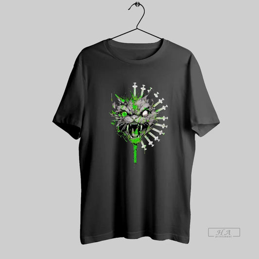 Official Re Animator Mad Cat With Syringes Drippy Liquid - clothing by TeeHivey.com