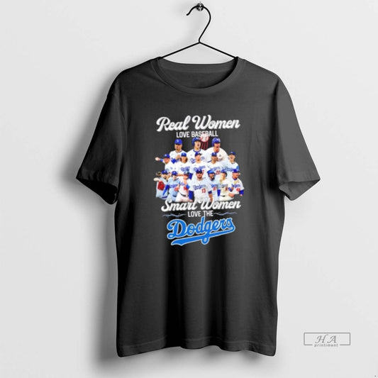 Official Real Women Love Baseball Smart Women Love The Los Angeles Dodgers All Players - clothing by TeeHivey.com
