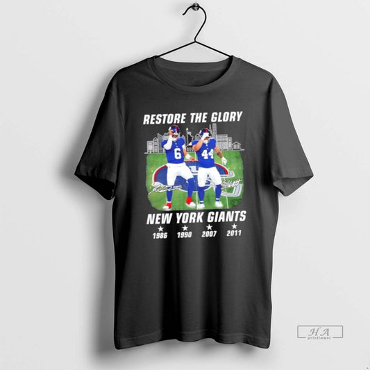 Official Restore The Glory New York Giants Jaxson Dart And Cam Skattebo Dance Signatures - clothing by TeeHivey.com