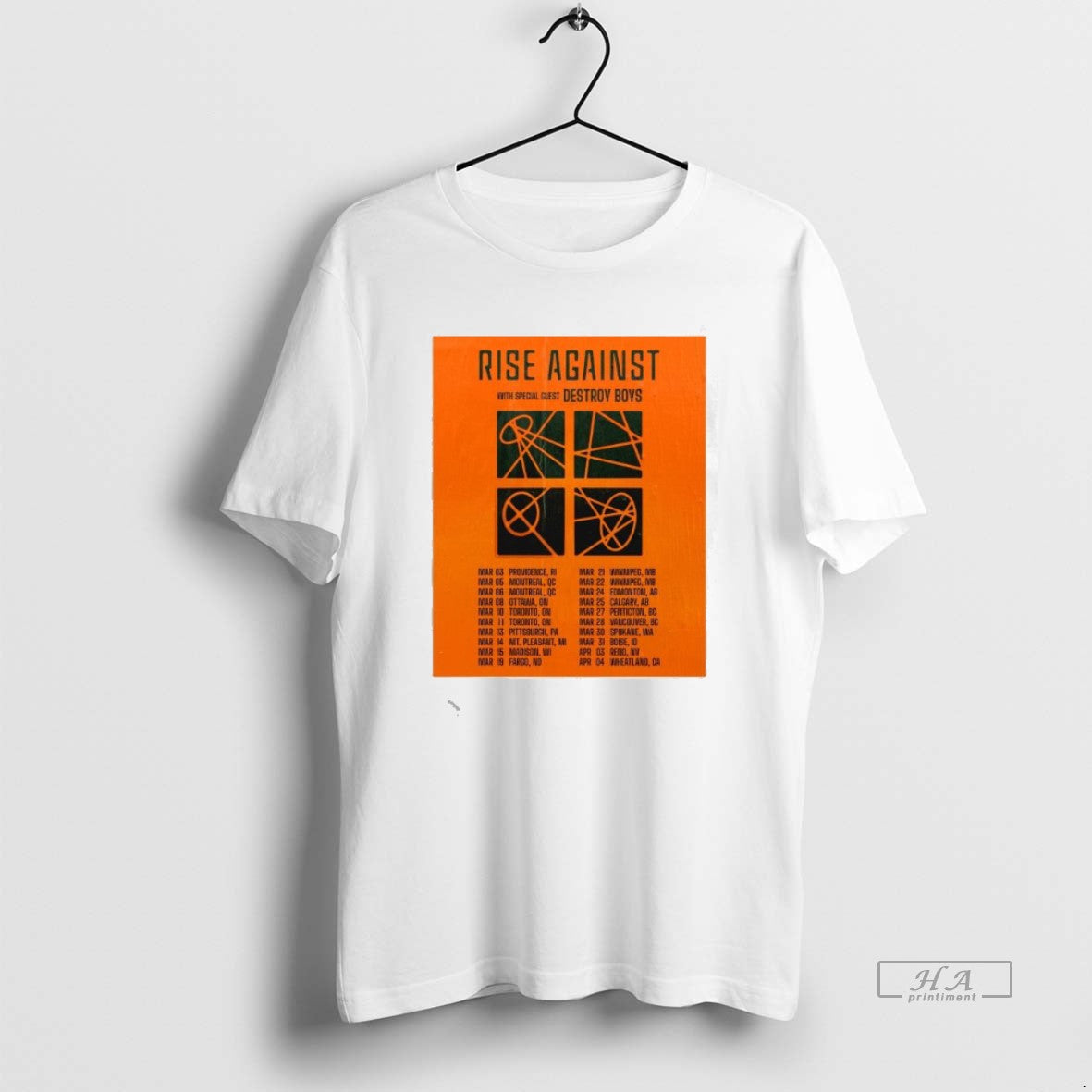 Official Rise Against 2026 Spring Concert Tour - clothing by TeeHivey.com
