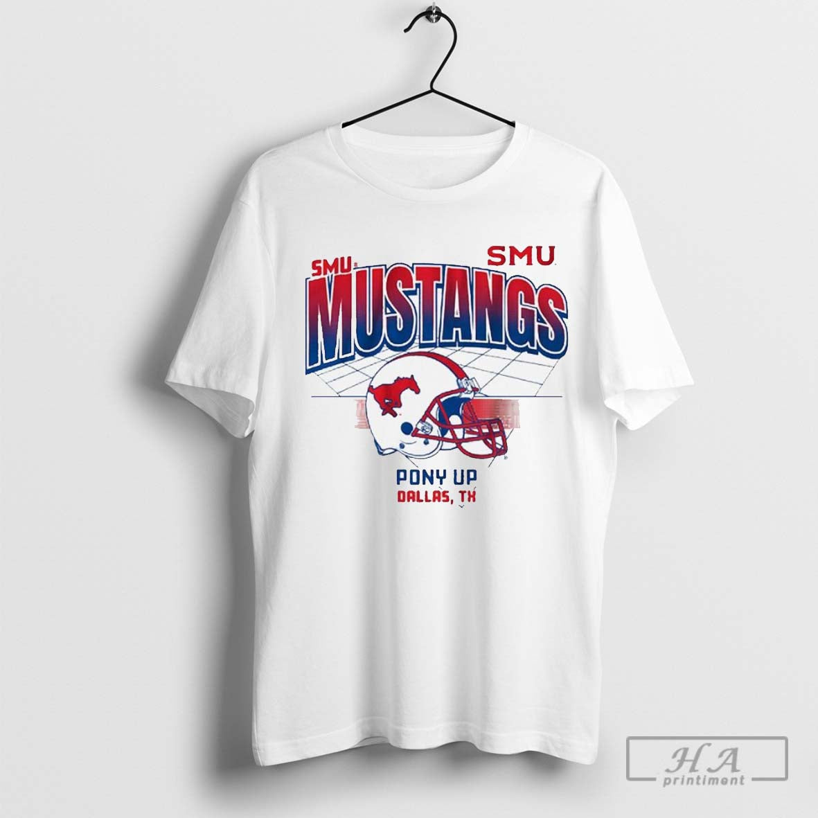 Official Smu Mustangs Football Helmet Grid Pony Up - clothing by TeeHivey.com