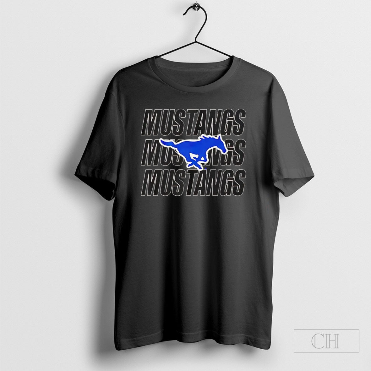 Official Smu Mustangs Repeating Wordmark Sweater