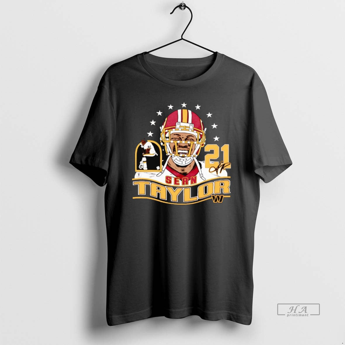 Official Sean Taylor Caricature Head Signature Washington Commanders - clothing by TeeHivey.com