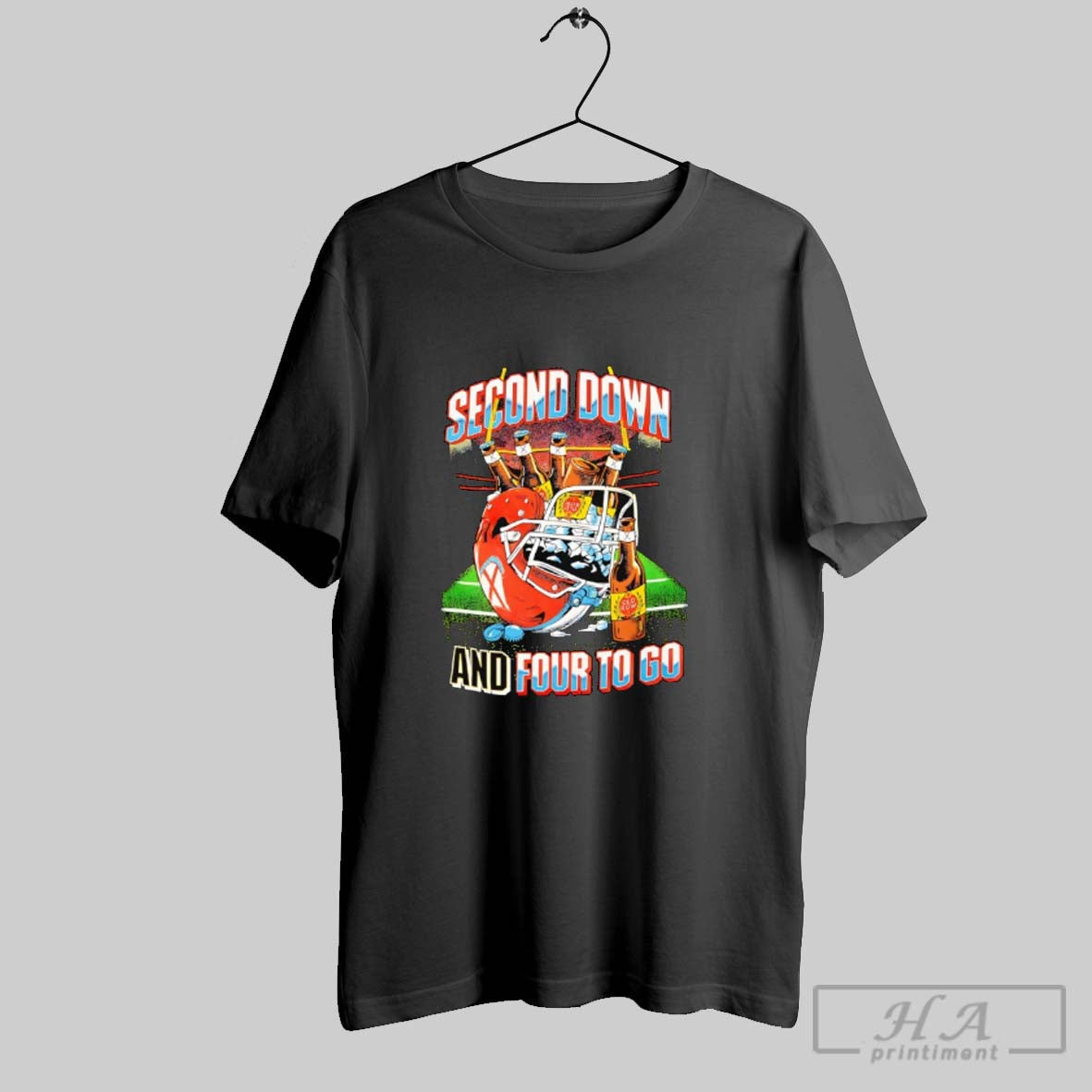 Official Second Down And Four To Go Beer Helmet Football - clothing by TeeHivey.com