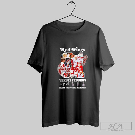 Official Sergei Fedorov Red Wings Thank You For The Memories Signature - clothing by TeeHivey.com