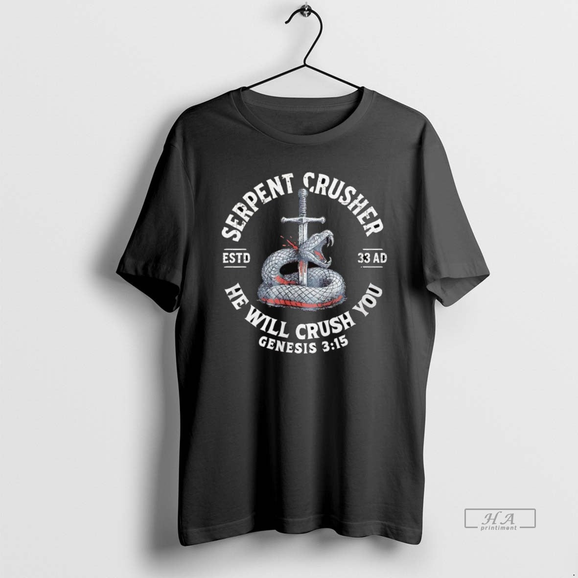 Official Serpent Crusher Estd 33 Ad He Will Crush You Genesis 3 15 - clothing by TeeHivey.com