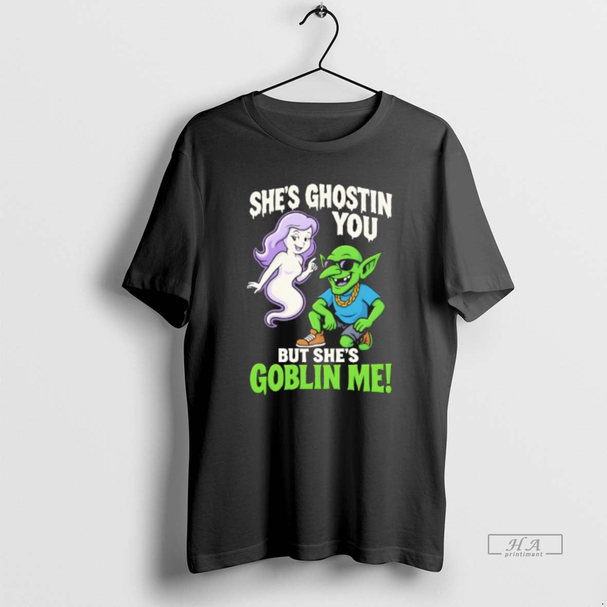 Official Shes Ghostin You But Shes Goblin Me - clothing by TeeHivey.com
