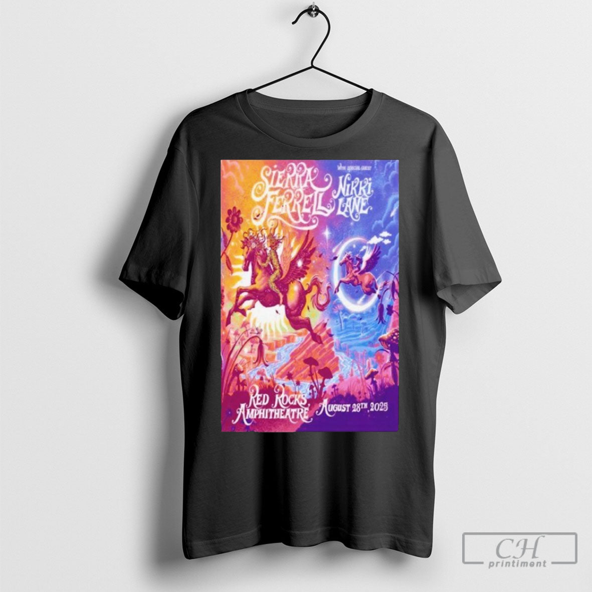 Official Sierra Ferrell Red Rocks Amphitheatre Morrison Co Tour Aug 28 2025 Pegasus Sweater Tee