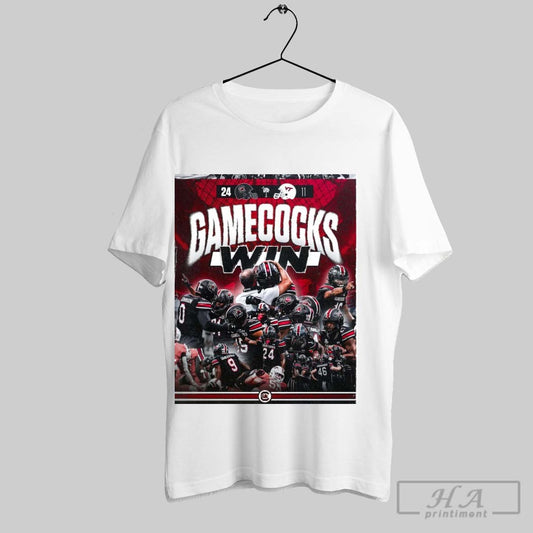 Official South Carolina Gamecocks Win Virginia Tech Hokies Final Score 24 11 Poster - clothing by TeeHivey.com