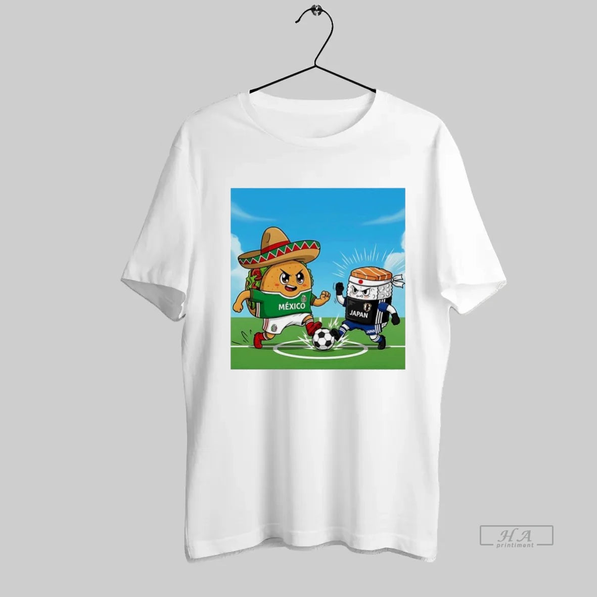 Official Taco Sombrero Mexico Vs Sushi Japan Soccer - clothing by TeeHivey.com