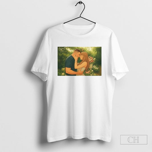 Official Taylor Travis Kelce Engagement 2025 Shirt Hoodie Sweater Long Sleeve And Tank Top Sweater