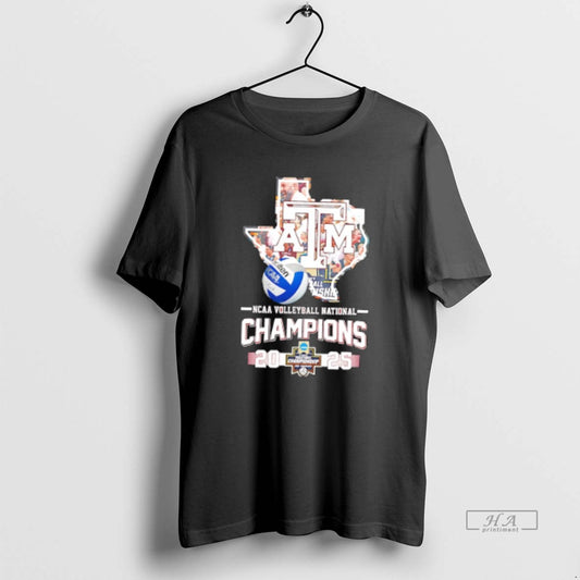 Official Texas Am Aggies 2025 Volleyball National Champions State - clothing by TeeHivey.com