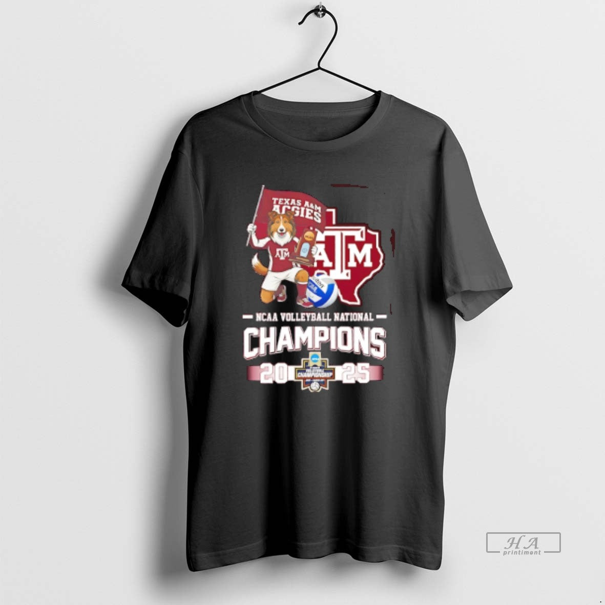 Official Texas Am Aggies 2025 Volleyball National Champions Mascot Flag - clothing by TeeHivey.com