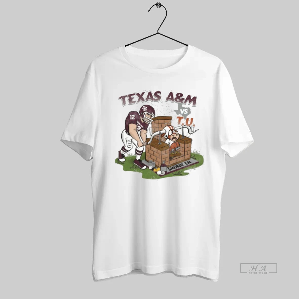Official Texas Am Aggies Vs Tennessee Volunteers Smokin Em Mascot - clothing by TeeHivey.com