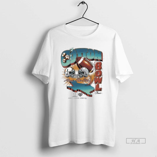 Official Texas Map Cotton Bowl Classic 2025 Miami Vs Ohio State Vintage Matchup - clothing by TeeHivey.com