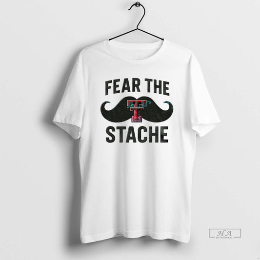 Official Texas Tech Red Raiders Fear The Stache Game Day Football Logo - clothing by TeeHivey.com