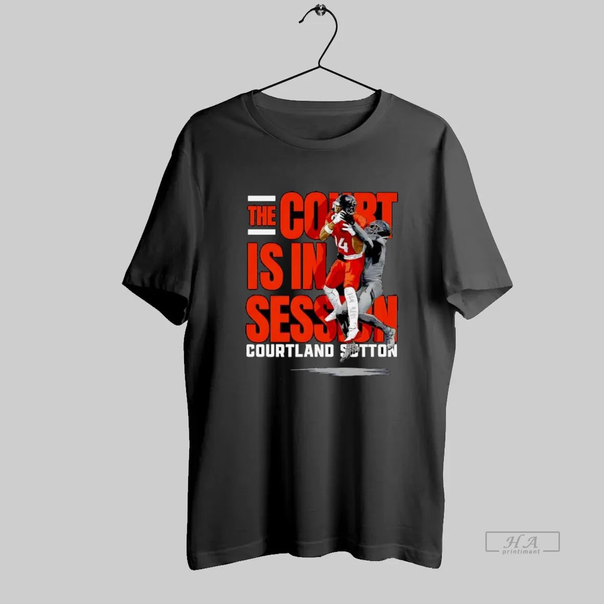 Official The Court Is In Session Courtland Sutton Football Player Graphic - clothing by TeeHivey.com