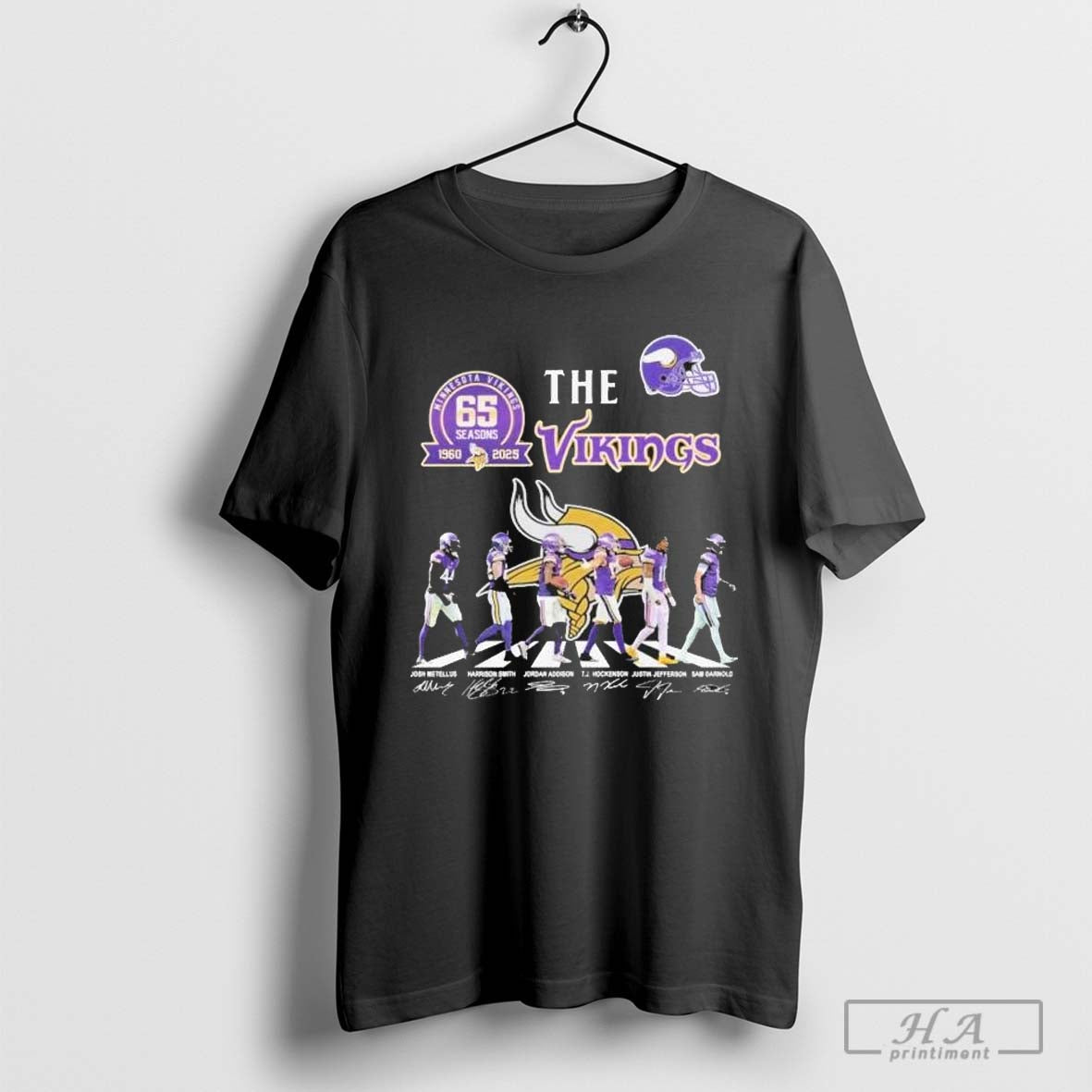 Official The Minnesota Vikings 65 Seasons 1960 2025 Signature - clothing by TeeHivey.com