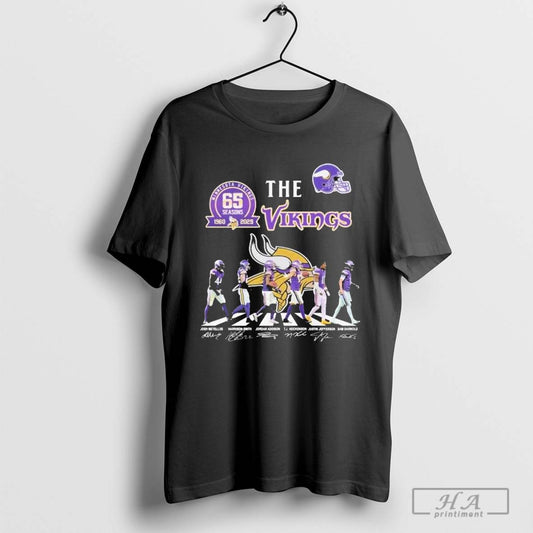 Official The Minnesota Vikings 65 Seasons 1960 2025 Signature - clothing by TeeHivey.com