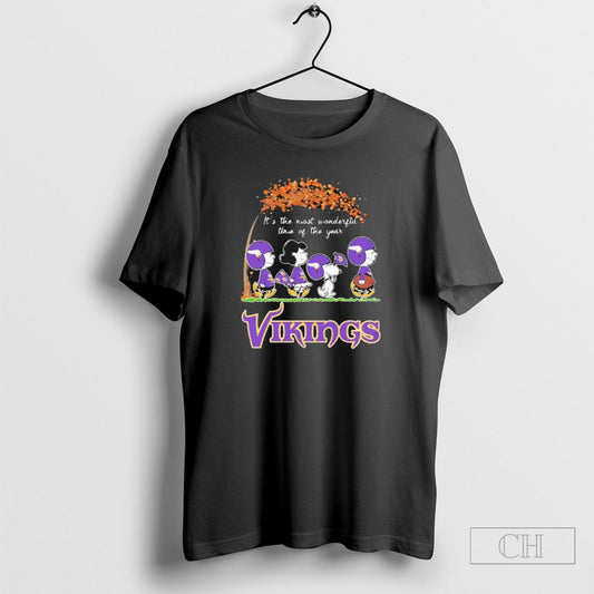 Official The Peanuts Characters Minnesota Vikings Its The Most Wonderful Time Of The Year Sweater